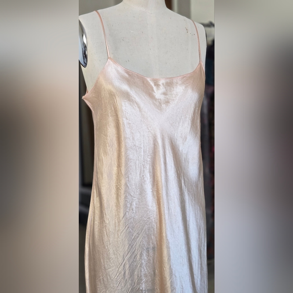 Vince Champagne Pink Satin Slip Dress